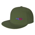 thumbnail image 1 of DouZhe Flat Brim Cap Snapback Hat, America Eagle Prints Adjustable Green Adult Baseball Cap, 1 of 6