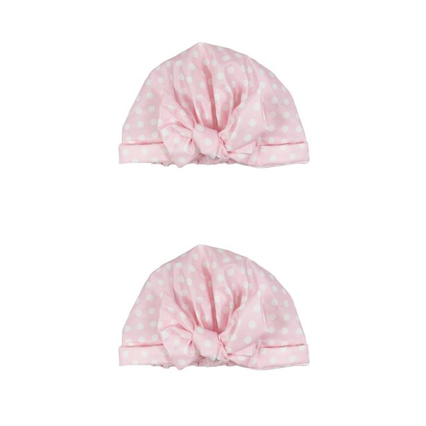 Injueey Gorros secos para ducha Estampado de flores Cubierta de banda elástica impermeable Gorro Gorro de baño Universal Sombrero corto largo punto blanco 2Conjunto