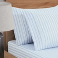 thumbnail image 6 of Mainstays Super Soft Brushed Microfiber Pillowcase Set, Blue Stripe, Standard/Queen, 2 Piece, 6 of 7