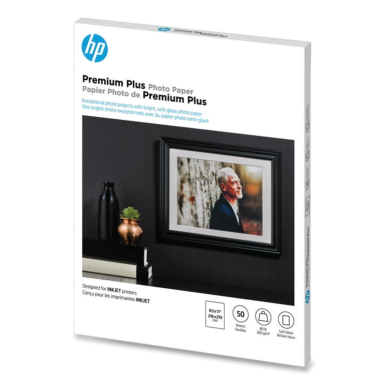 Premium Plus Photo Paper, 11.5 mil, 8.5 x 11, Glossy White, 50/Pack Premium Plus Photo Paper, 11.5 mil, 8.5 x 11, Glossy White, 50/Pack
