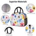 thumbnail image 4 of Obrewu Pioneer Flower Lunch Bag for Adult, Insulated, Leakproof, Oxford Cloth, 4 of 7