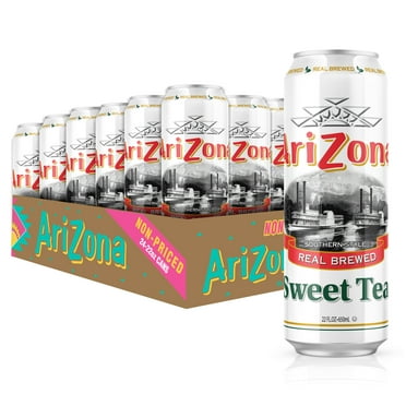 AriZona Iced Sweet Flavored Raspberry Tea, Big 22 Fl Oz Can (Pack of 24 ...