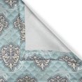 thumbnail image 4 of Ambesonne Victorian Valance Pack of 2, Rococo Era Designs, 42"X18", Pale Blue Ivory, 4 of 5