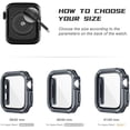 thumbnail image 5 of XIHAMA 2 Pack Rugged Case Compatible for Apple Watch 42mm Series SE/6/5/4 with Tempered Glass Screen Protector, Military All Around Hard TPU Protective Cover Case Shockproof Bumper for iWatch Men, 5 of 7