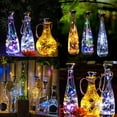 thumbnail image 3 of Guirnalda de luces solares para botellas de vino actualizadas, 2 m, 20 LED, alambre de cobre, para decoración de fiestas de bodas y Navidad, paquete de 4, 8 y 10, 3 of 5