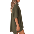 thumbnail image 2 of Conjunto de Dos Piezas para Mujer, Verano 2025, Informal, de Gran Tamaño, con Pantalones Cortos de Motociclista, Verde , Talla S, 2 of 8