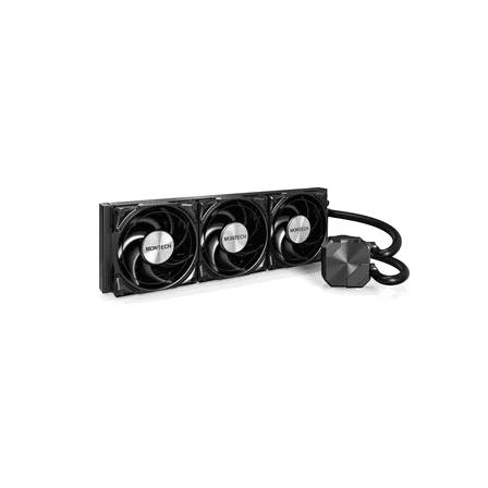 MONTECH HyperFlow Silent 360 Black – Ultra-Quiet AIO Liquid CPU Cooler, 3100RPM Pump, Triple Silent Fans, High-Efficiency Radiator for Superior Heat Dissipation, Intel & AMD Compatible,