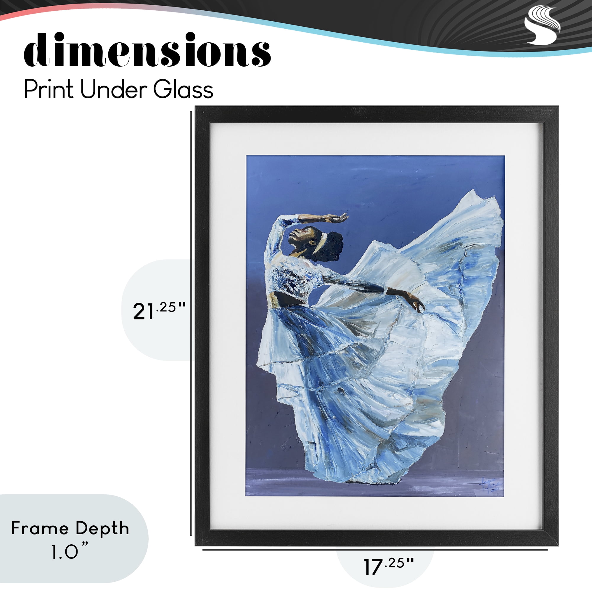 Stupell Industries Young Queen Dancer Black Framed Print Under Glass, design by Lauren Luna