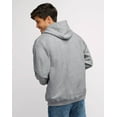thumbnail image 3 of Hanes Ultimate Men's Full-Zip Heavyweight Fleece Hoodie Light Steel L, 3 of 5
