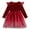 w93# Red311, variant on Wuxian Girls Christmas Tutu Dresses Ruffled Long Sleeve A-Lined Solid Color Crewneck Cozy Dress Velvet Tule Fall Winter Holiday Party Christmas Dress,Red,4-5 Years