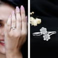 thumbnail image 3 of Rosec Jewels Lab Grown Diamond Engagement Ring - Flower Promise Wrap Ring - Ready to Gift with Jewelry Box, 18K White Gold, US 6.00, 3 of 9