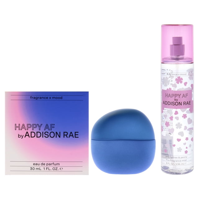 Happy AF Kit par Addison Rae pour Femmes - Ensemble 2 Pcs Vaporisateur EDP 1 Oz, Bruine Parfumée 8 Oz