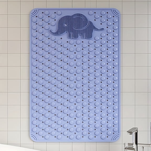 Bath Tub Mat Shower Mat Non Slip Bathtub Mats With Suction Cups Bath Mat For Tub Bathroom Mats 28" X 16" Machine Washable (Blue)