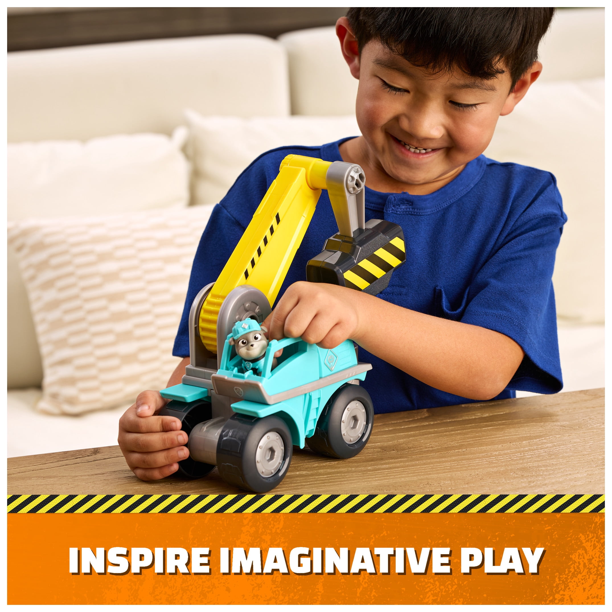 PAW Patrol, Rubble & Crew Motor Mega Hammer Vehicle and Figure, for Ages 3 and up