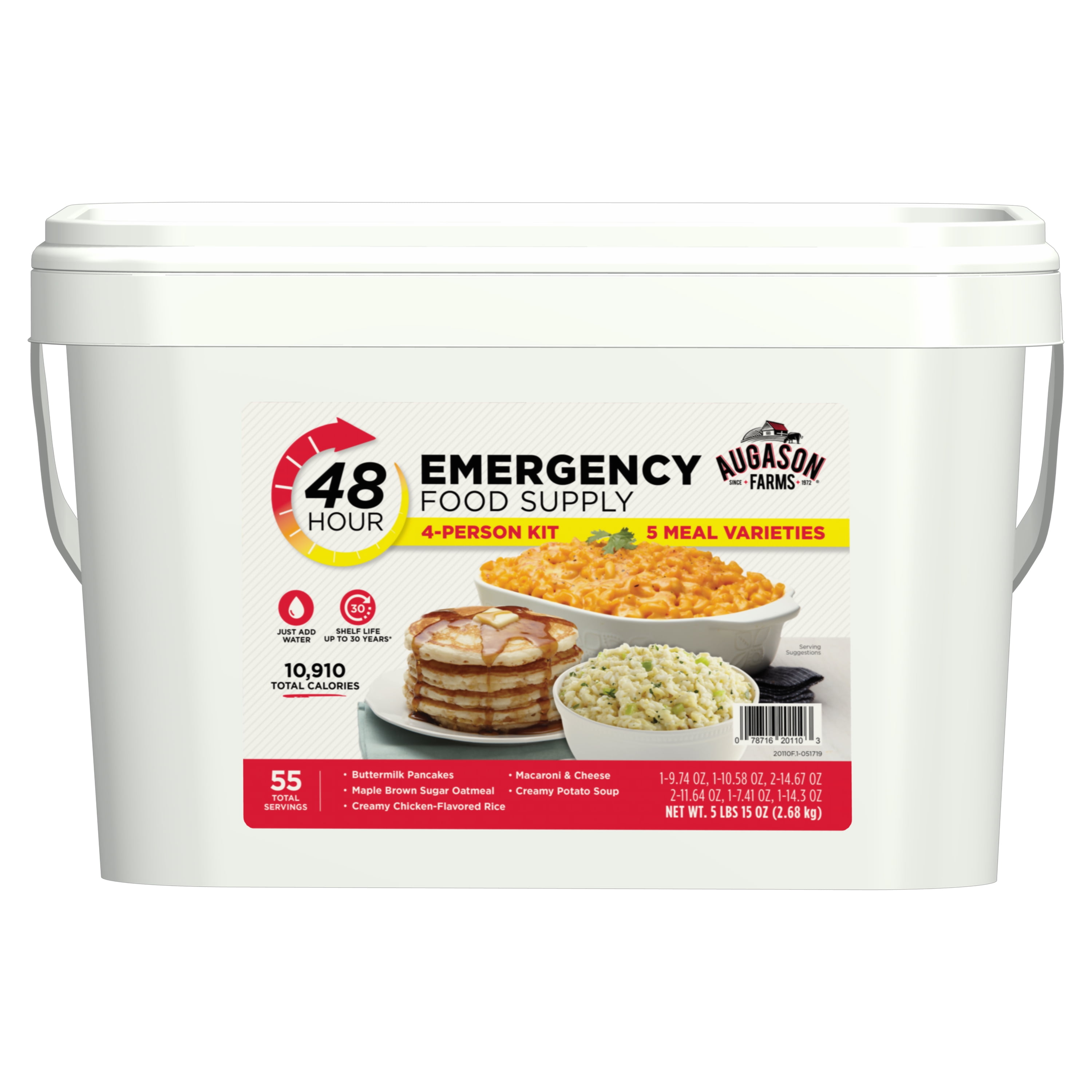 2 week emergency food supply - Amazon.com: Augason Farms Lunch and Dinner Variety Pail Emergency Food  Supply 4-Gallon Pail : Everything Else