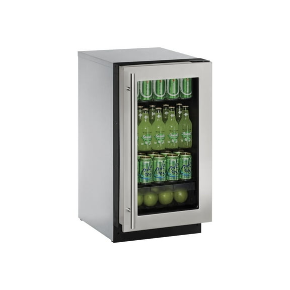 U-Line 2000 Series U-2218RGLS-00B - Refrigerator - undercounter - built-in - niche - width: 17.9 in - depth: 24 in - height: 33.9 in - 3.6 cu. ft - stainless steel