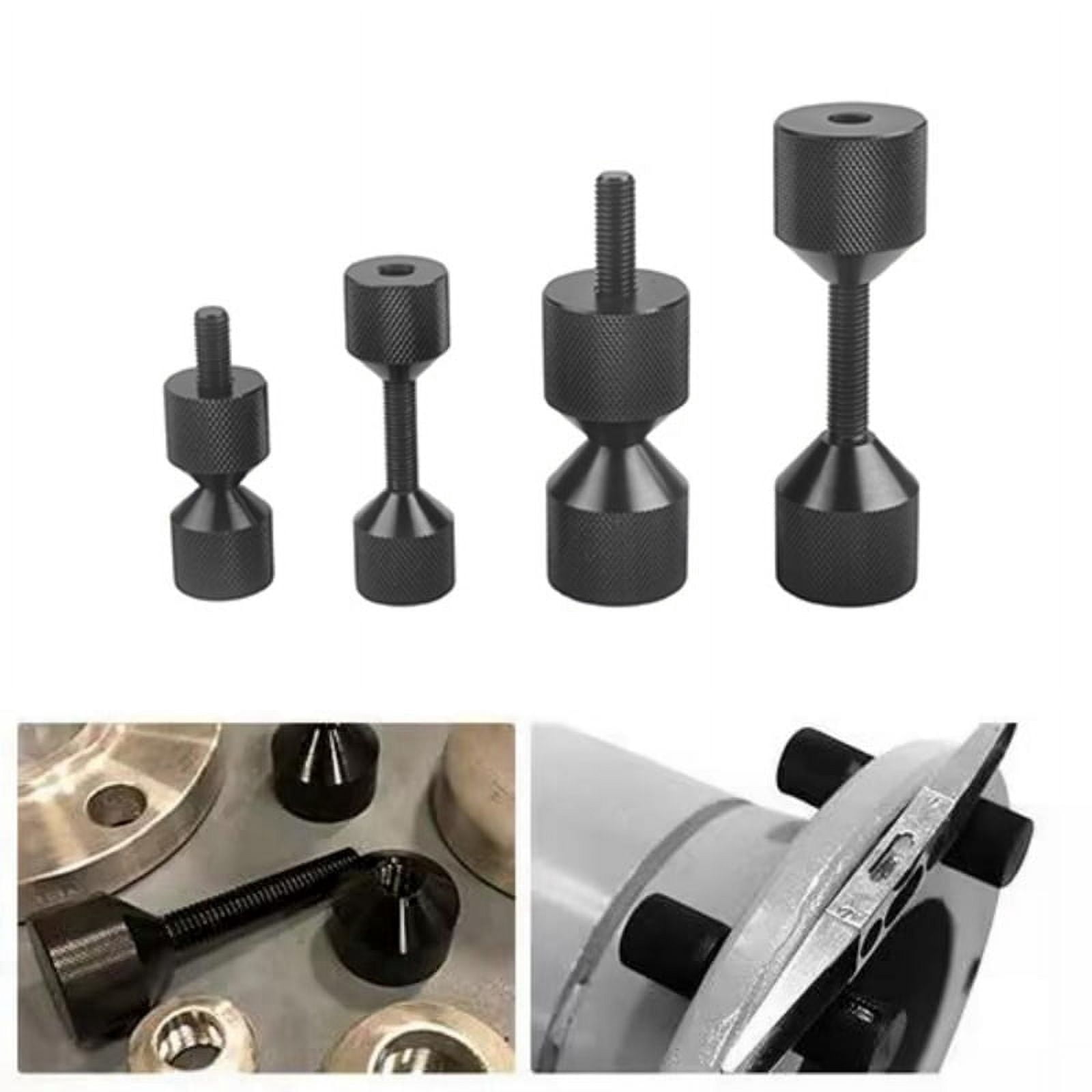 4 Pcs Aluminium Flange Two Hole Pins 1-1/8 Inch Two Hole Alignment Pins & 1-5/8 Inch Detachable Flange Red