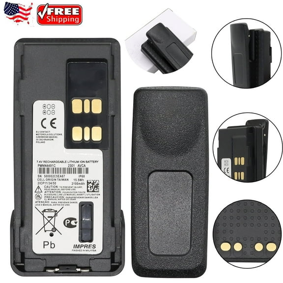 PMNN4491CC IMPRES Li-Ion Battery for MOTOROLA XPR7550 XPR3500 XPR3300 DP4400 APX4000 APX 2000 SRX2200 2100mAh AAH56RDN9WA1AN 2100mAh