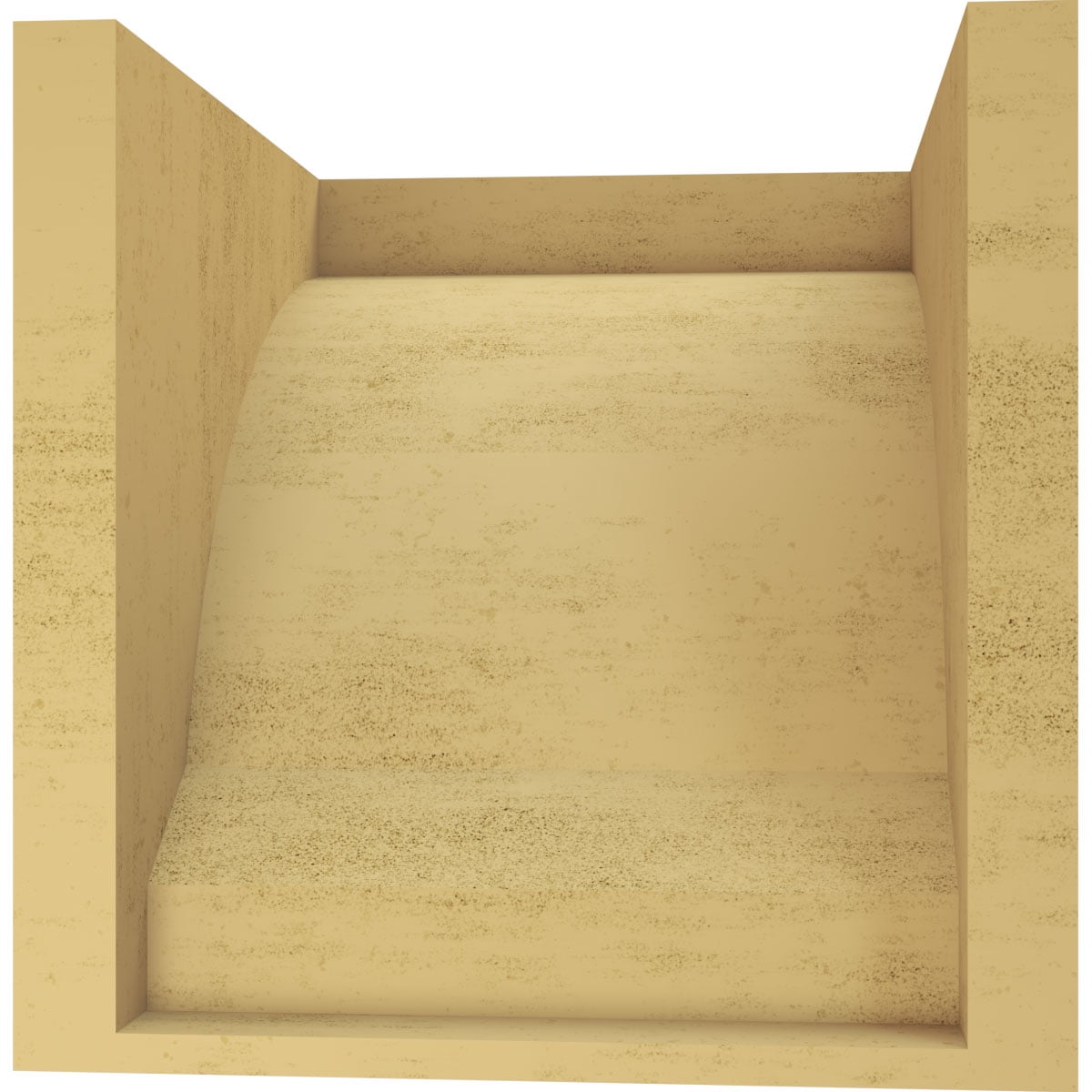 10"W x 10"D x 10"H Wide Moab Rough Cedar Woodgrain TimberThane Corbel, Primed Tan