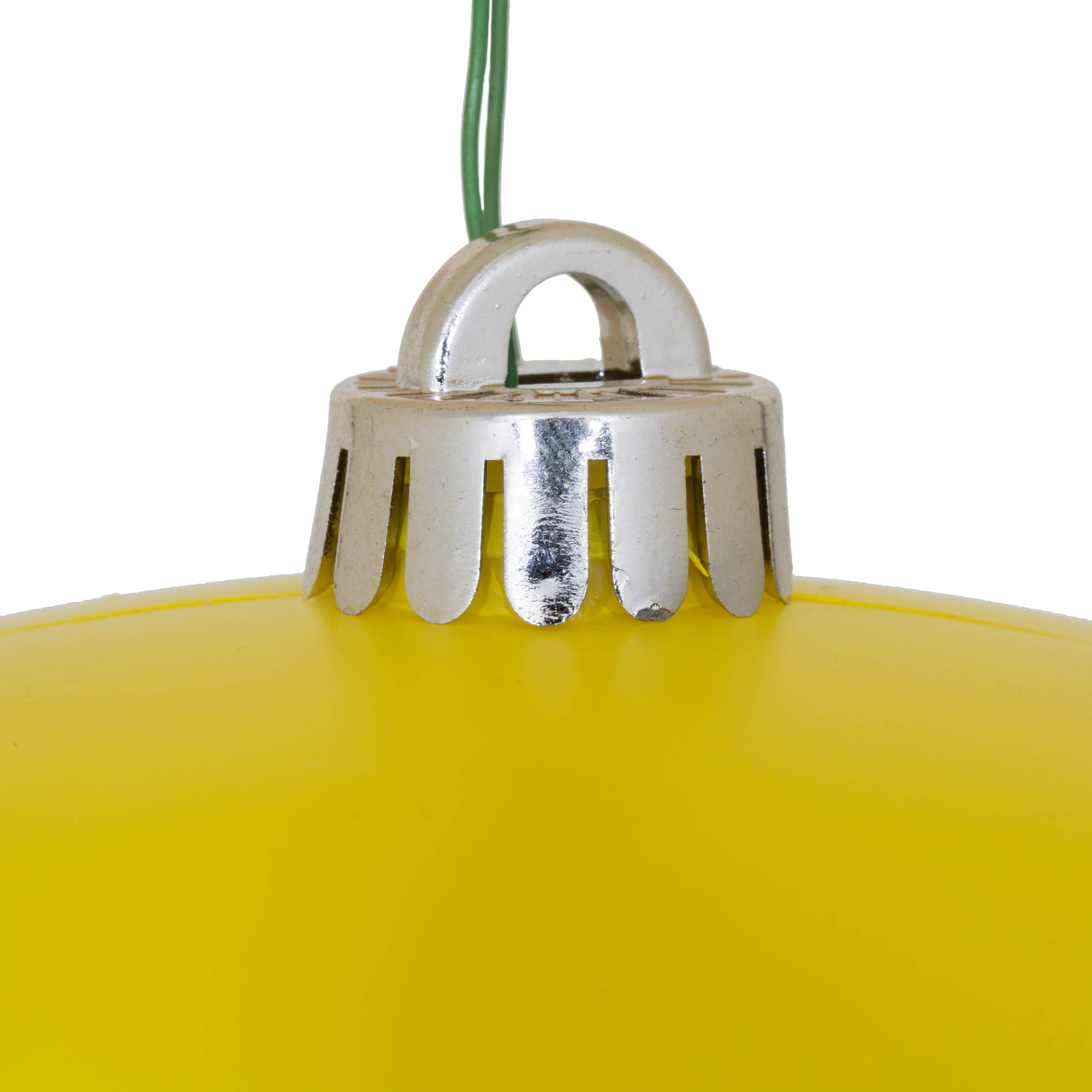Vickerman 12" Yellow 4-Finish Ball Ornament, 4 per Bag