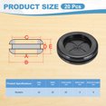 thumbnail image 2 of Uxcell Rubber Grommet 7/8", Round Double-Sided Cable Grommet Cord Hole Covers Flexible Table Wire Organizer, Black 20 Pcs, 2 of 7