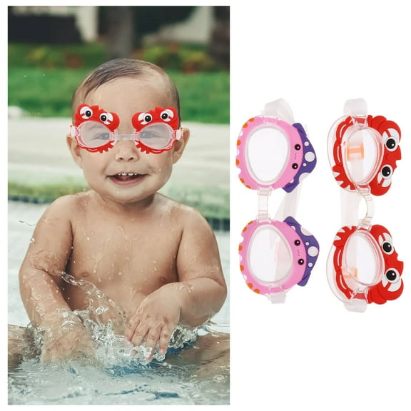 Raindrops  2 Pairs Fog Swim Children's Swimming Goggles Clear Vision Baby