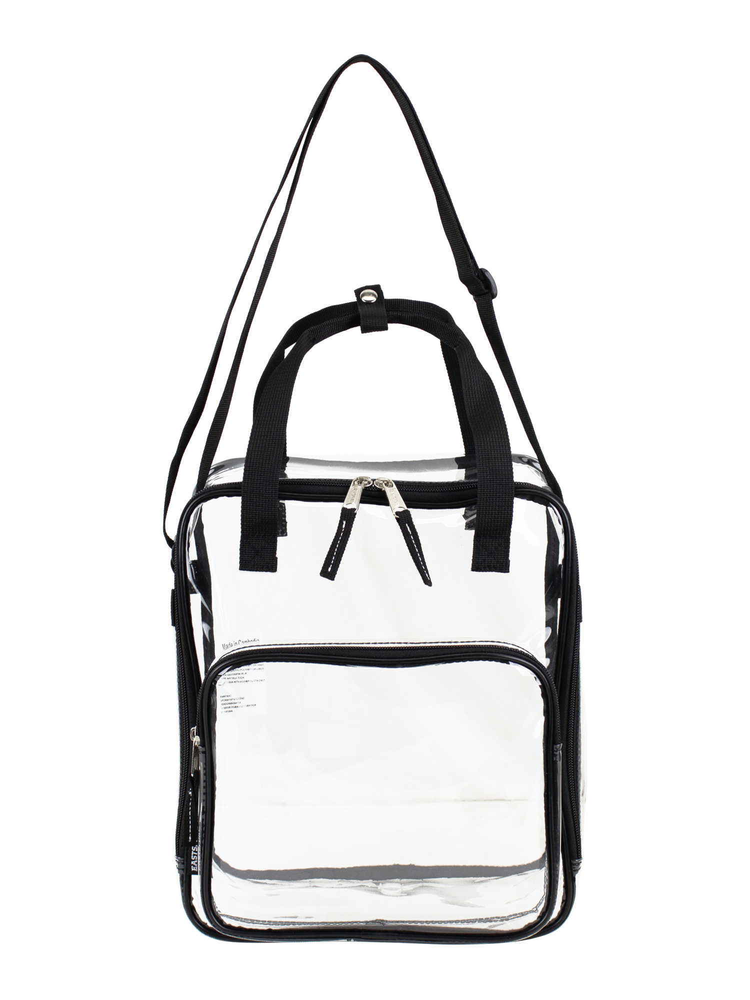 Eastsport Clear Double Handle Stadium Tote, Black Trim photo 5