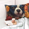 thumbnail image 4 of Kdxio Cotton Pillow Cases 20"x30" Pillowcases,Soft and Breathable Bedroom Pillow Cases-Cute Colorful Flower French Bulldog-No Pillow Core, 4 of 5