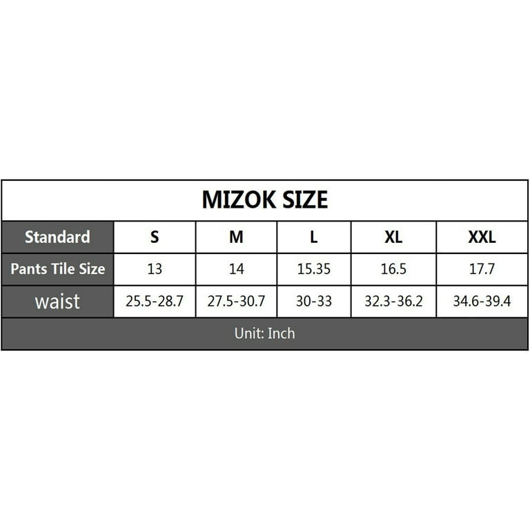 Mizuno pants size deals chart