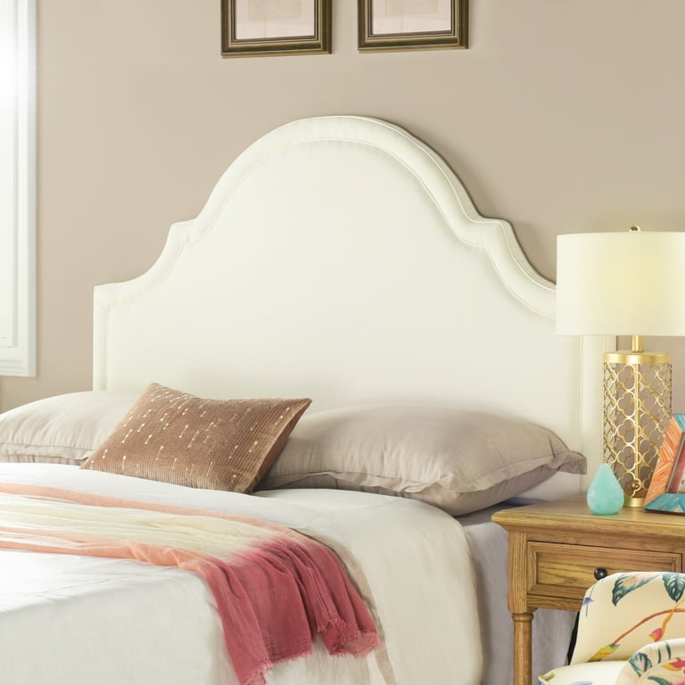 Catherine Upholstered Queen Headboard Antique White
