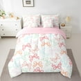 thumbnail image 2 of Erosebridal Pink Bowknot Bedding 7PCS Queen Size Comforter Sets Kawaii Bow Bedding Sets Princess Bed in a Bag,1 Comforter,1 Flat Sheet,1 Fitted Sheet,2 Pillowcases,2 Throw Pillow Covers, 2 of 5