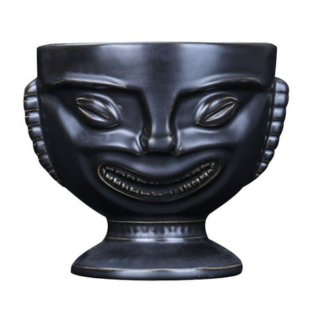 

HOMEMAXS 1PC Creative Vintage Ceramic Cup Novel Cocktail Cup Cool Hawaiian Wine Cup (L)