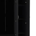 thumbnail image 5 of Shunda K Wardrobe 71H" with 3-Doors and 2-Inner Drawers, 3 Doors, Black, 5 of 5