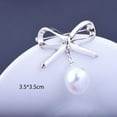 thumbnail image 5 of Fashion Butterfly Bow Brooch Pin with Pearl Wedding Brooch for Women -, 5 of 9
