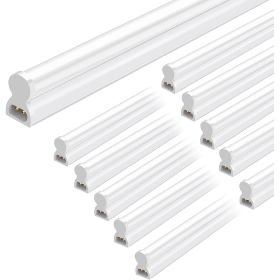 hykolity 10 Pack LED Shop Light 4FT, T5 Integrated Single Fixture, 22W, 2200lm, 6500K Super Bright White, Linkable Shop Light, Utility Shop Lights, Corded Electric W/Built-in ON/Off Switch