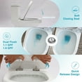 thumbnail image 6 of Bidet Toilet Ceramic One Piece Toilet for Bathroom, 12-inch Rough-In, 1.1/1.6 GPF, Dual Flush with Soft Clsoing Seat, Powerful Dual Flush MAP 800g,One Piece Toilet, 6 of 17