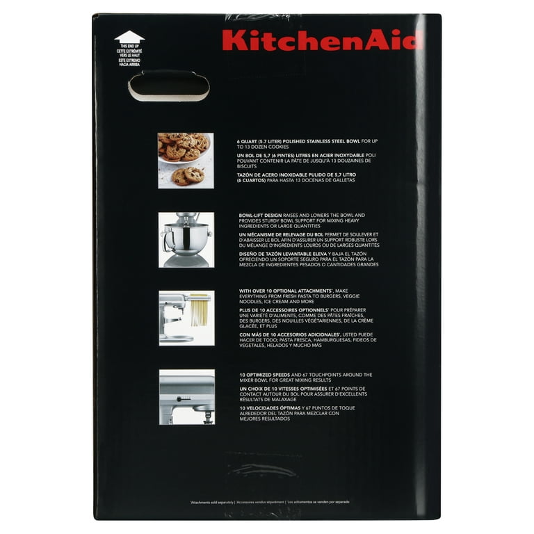 KitchenAid KP26M1XES Pro 600 Series 6 Quart Bowl-Lift Stand Mixer