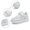 thumbnail image 6 of Girls Shoes - Girls Sneakers Breathable Footwear Lightweight Mesh Comfortable for Walking Running Casual Sports Design Outdoor Shoes for Kids Activities - Girls Sneakers,Color:03 White1,Size:31, 6 of 9