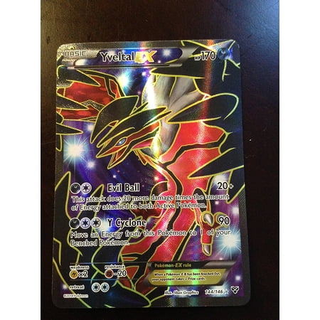 Yveltal EX Full Art 144/146 Xy Pokemon Card, Pokemon Kalos XY By