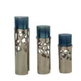 thumbnail image 2 of A&B Home Eloise Glass Votive Holders with Aluminum Stand - Set of 3 - Blue/Silver, 2 of 4