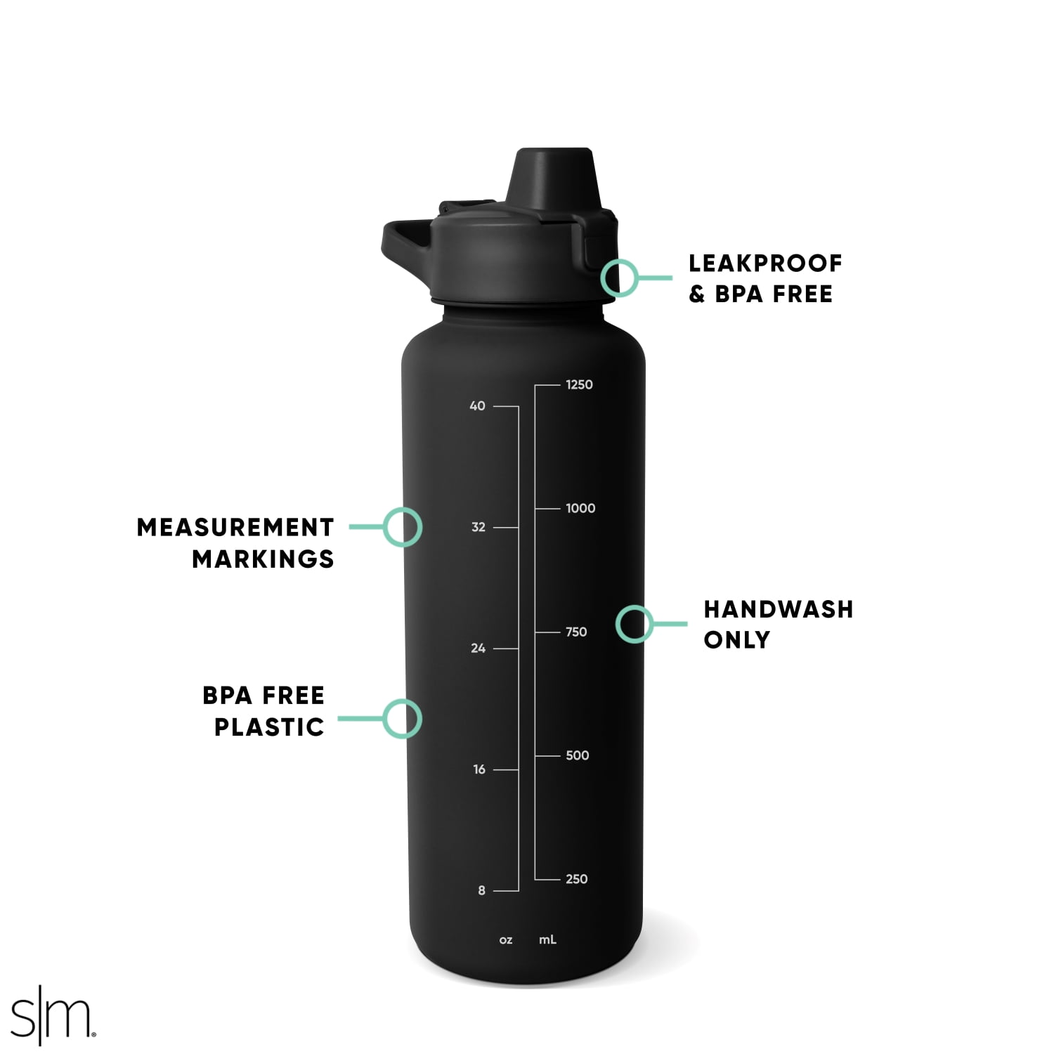 Simple Modern 48 fl oz Reusable Tritan Summit Water Bottle with Silicone Straw Lid