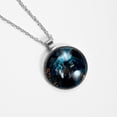 thumbnail image 4 of Wolf Elegant Circular Pendant Necklace with Glass Design for Women - Stylish Womens Necklaces, 4 of 5