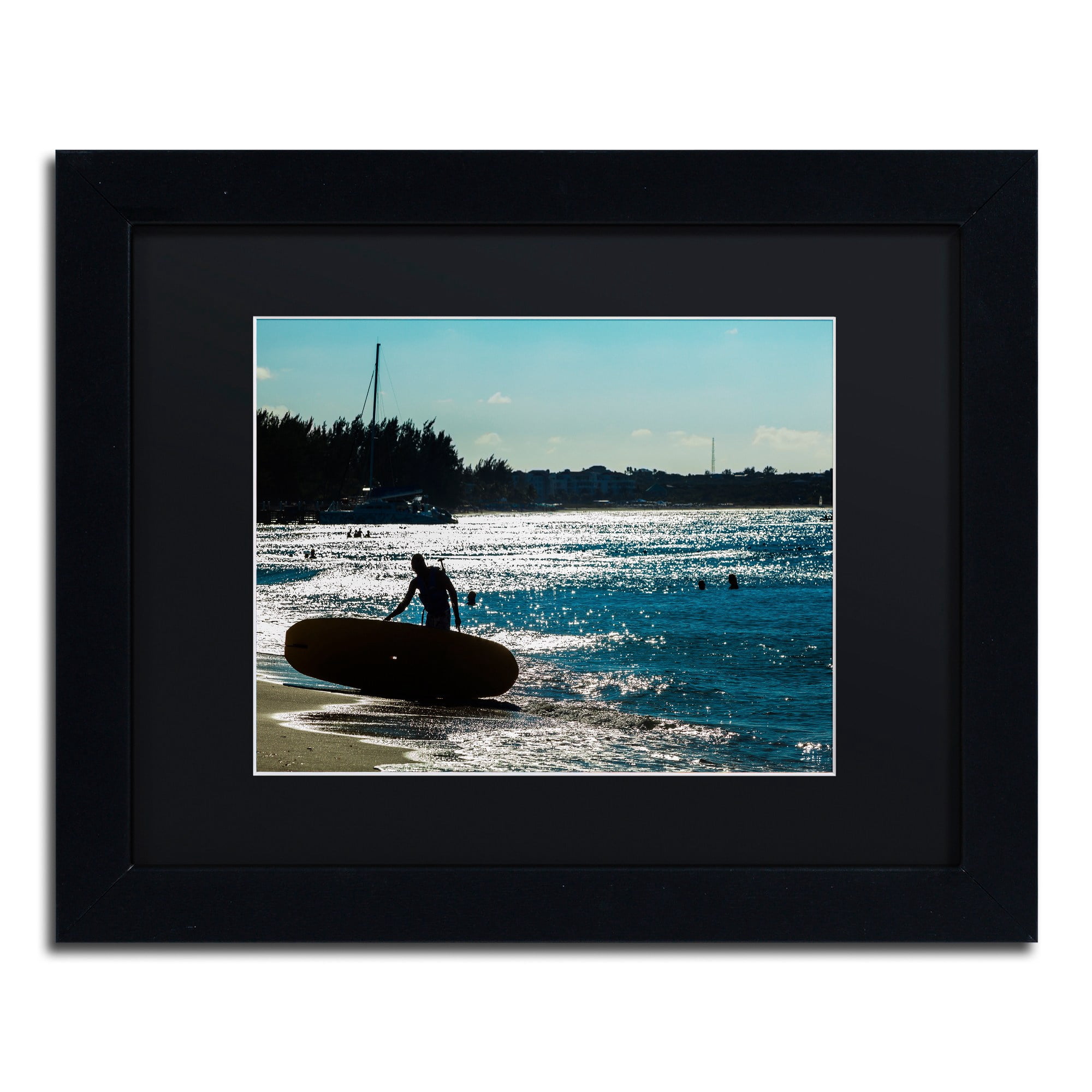 Trademark Fine Art "Provo Boarding" Canvas Art by Yale Gurney, Black Matte, Black Frame