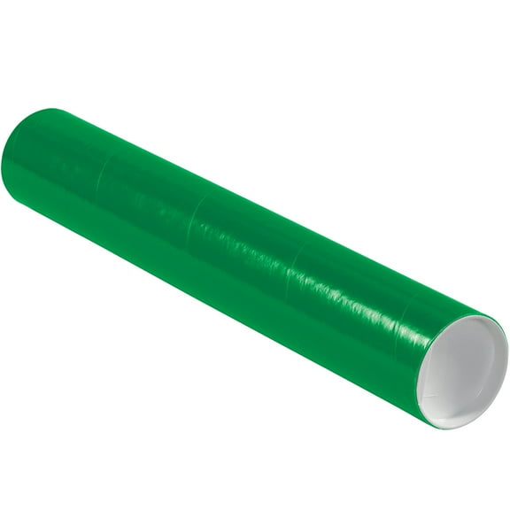 Staples Mailing Tubes with Caps 3" x 18" Green 24/Case P3018G