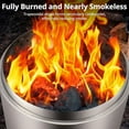 thumbnail image 3 of M optimized 32inch Smokeless Fire Pits with Air Switch, Wood Burning Portable Stainless Steel Outdoor Firepit with Removable Stand & Stove Hook for Camping Backyard Patio Picnic, 3 of 9