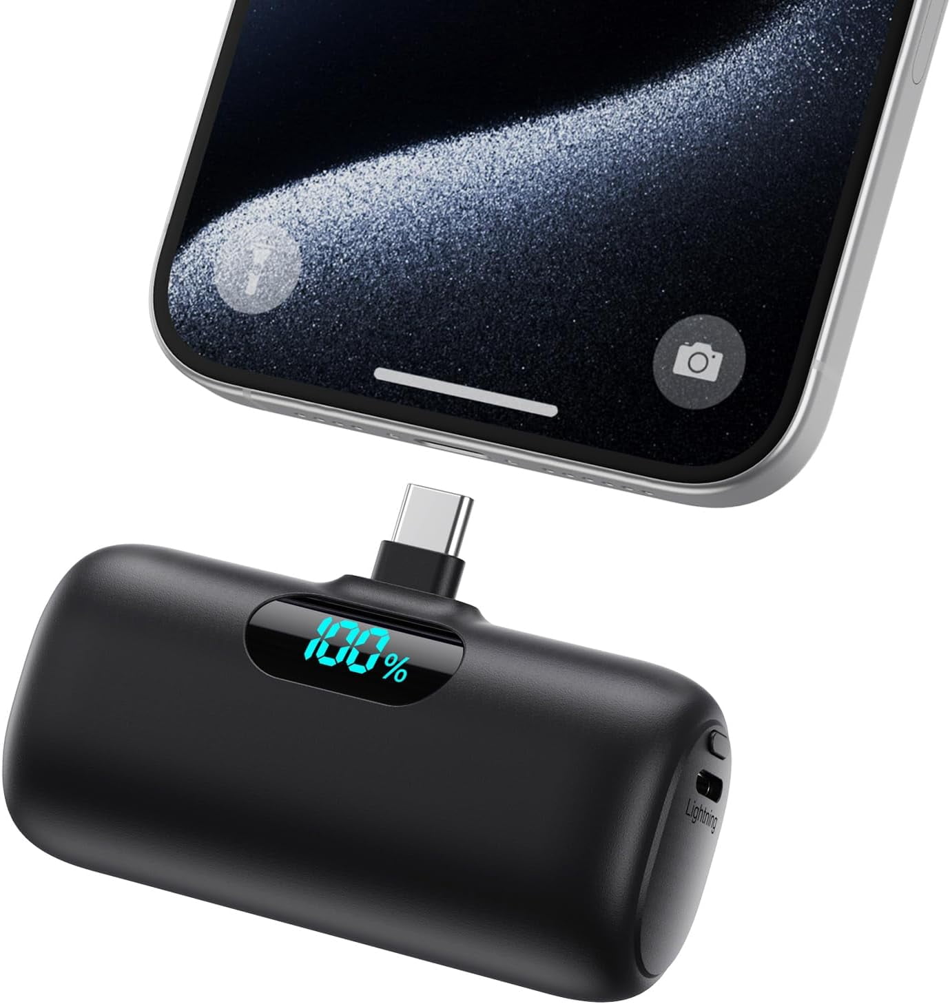 RGHJAR-Mini Portable Charger USB C Power Bank,Upgraded 5000mAh PD Fast Charging Battery Pack Built-in USB-C Connector Travel Essential for iPhone17/17Pro/17Pro Max/Air/16 Plus/16Pro Max/15 Series,And