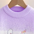 thumbnail image 6 of CYRBOKO Girl's Knit Sweaters, Holiday Crew Neck Casual Long Sleeve Kint Clothes Purple Size 6-7 T, 6 of 6