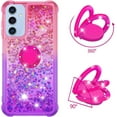 thumbnail image 2 of for Samsung Galaxy A16 with Ring Kickstand, Girls Women Bling Cute Glitter Flowing Liquid Floating Sparkle Cover Gradient Quicksand Case for Samsung Galaxy A16. JB-Pink Purple, 2 of 7