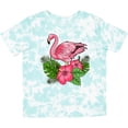 thumbnail image 3 of Inktastic Flamingo with Tropical Flowers Boys or Girls Toddler T-Shirt, 3 of 5