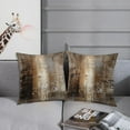 thumbnail image 3 of Throw Pillow Covers Modern Home Art Decor, 18 x 18 Inches Set of 2 Abstract Oil Painting Pillowcases for Bedroom, Living Room, Cushion Couch Sofa, Brown Grey Beige, 3 of 6